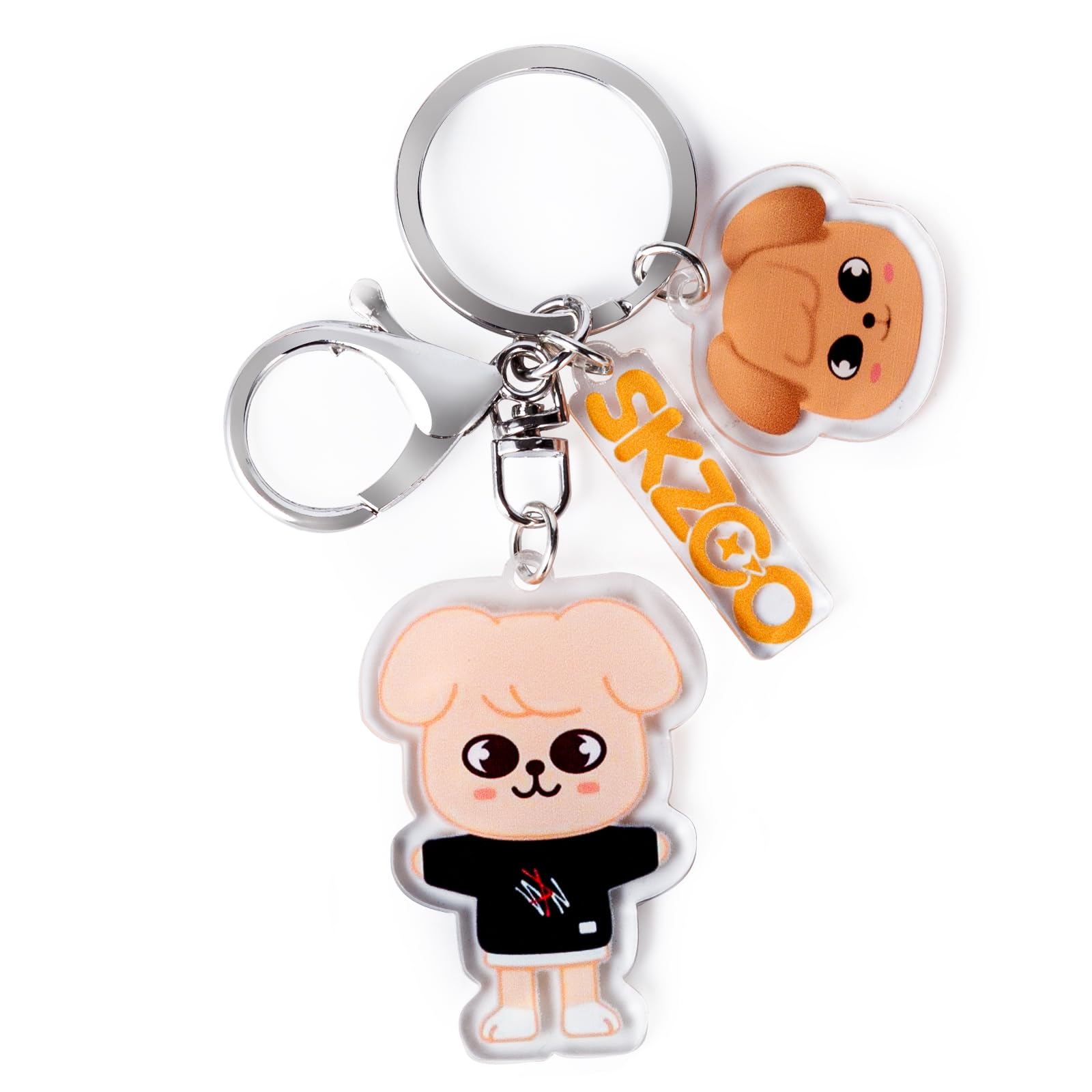 Cartoon Keychain for Kids, Stray Kids Keychain Cute Animal Pendant, Acrylic Double Sided Pattern SKZ Backpack Pendant