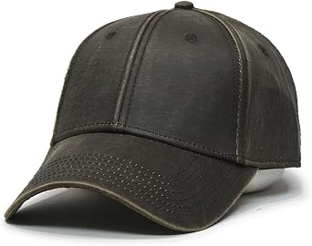 Heavy Washed Coated Canvas Wax-Look Adjustable Low Profile Men Women Baseball Cap
