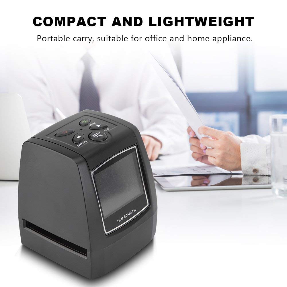 Scanner De Films Et Diapositives VBESTLIFE 12MP - Écran IPS 2 Pouces, Conversion Ultra Rapide En 2 Secondes Pour 135/110/126/Super 8
