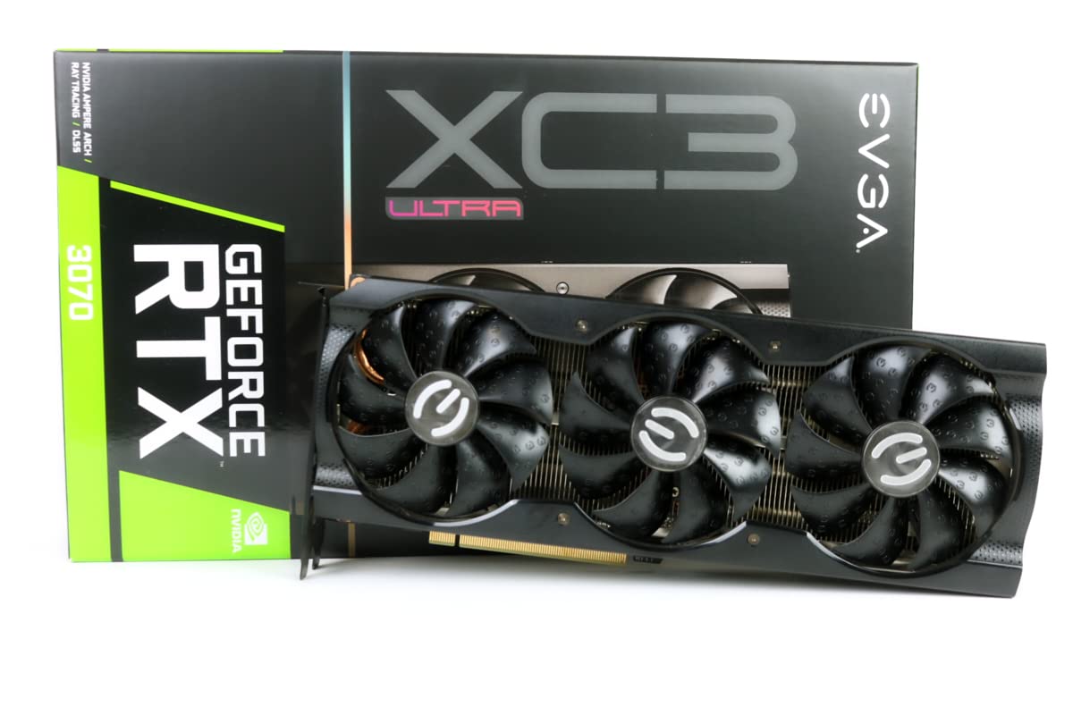 EVGA GeForce RTX 3070 XC3 Ultra Gaming, 08G-P5-3755-KL, 8GB GDDR6, iCX3 Cooling, ARGB LED, Metal Backplate, LHR (Renewed)