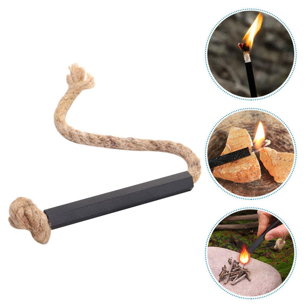 SUPVOX Outdoor Fire Starter Ropes 4 Pack Beehive Twine Igniters Lightweight Portable Fire Lighters for Camping Hiking and Emergencies