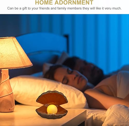 Miniatura 6 de IMIKEYA Luz de perla de concha lámpara de noche de perlas LED lámpara de noche de perlas novedosa lámpara de noche para habitación de niños