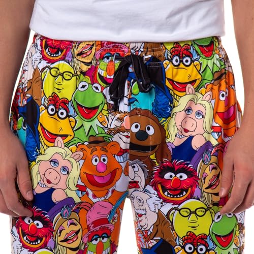 The Muppets Pajamas Men's Kernit Miss Piggy Fozzie Bear AOP Lounge Pj Pants3