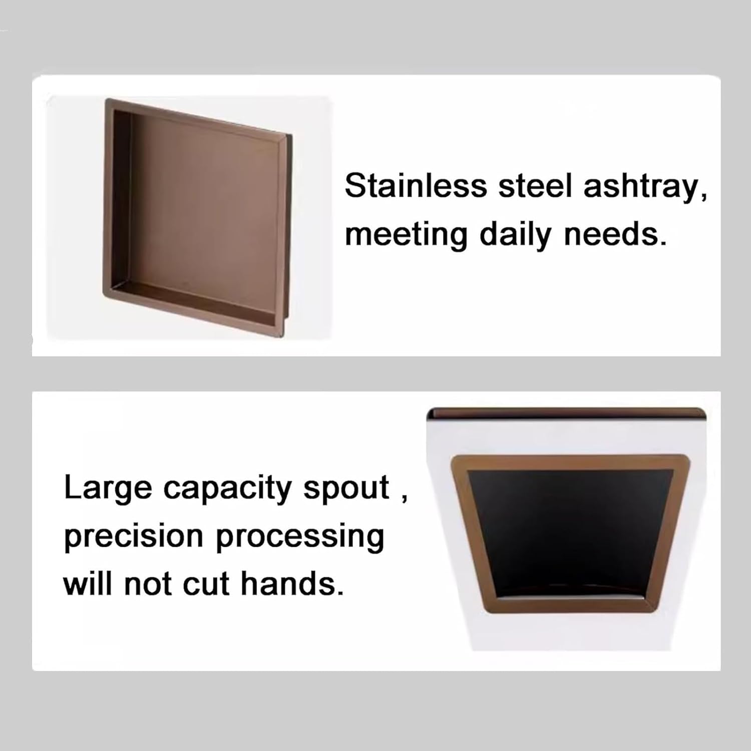 Cigarette butt collector,Outdoor Standing Ashtray with Trash Bin, Cigarette Butt Receptacle for Hotels, Cafes, Patios, Smoking Areas - Durable White Cigarette Container for Public Spaces