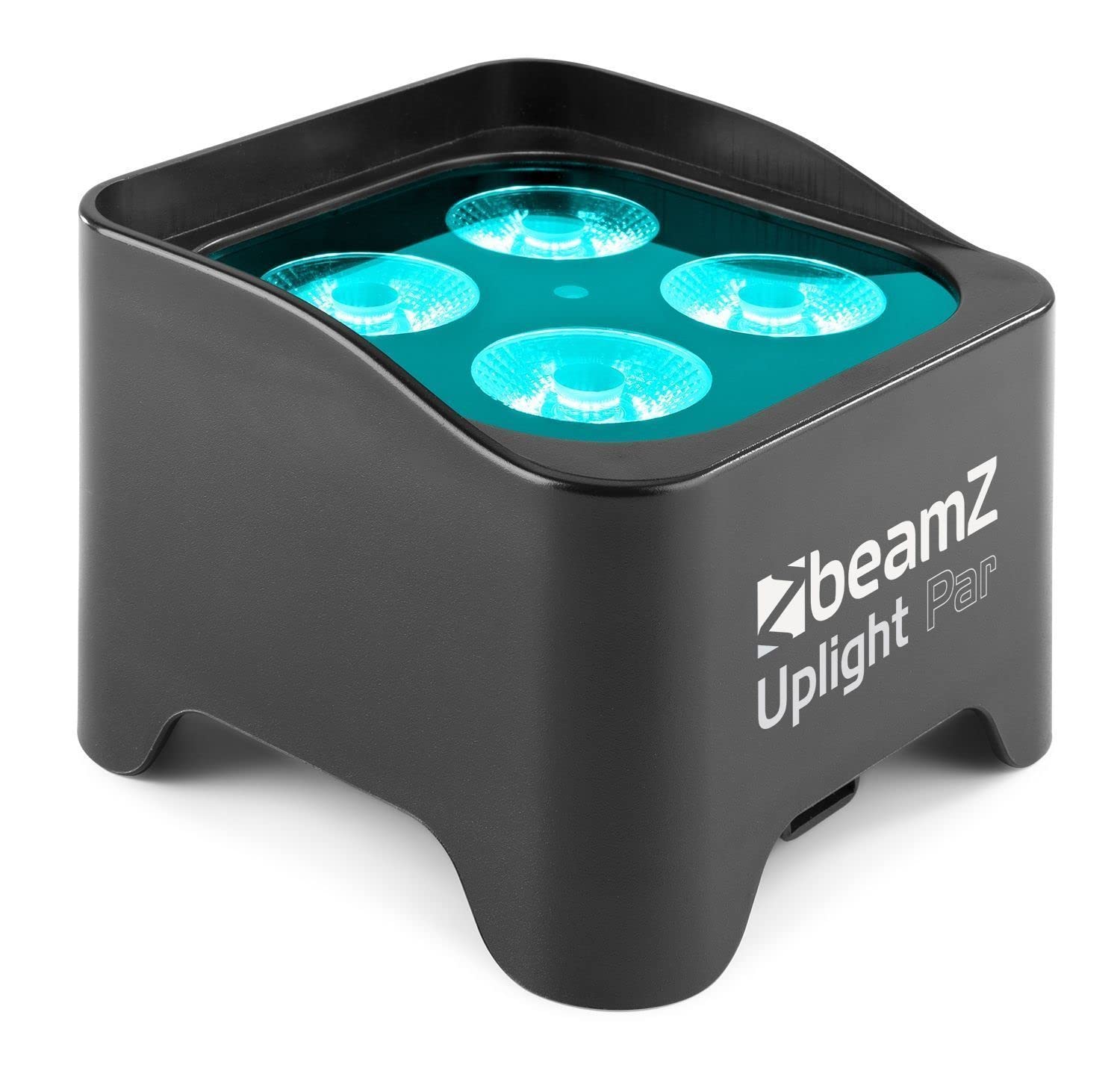 Beamz BBP90 Wireless Battery Powered Uplighter - 4X 4W RGB UV LEDs, Portable Wireless LED Uplights with DMX Control, Ideal Battery Uplighter for Stage, Events and Parties