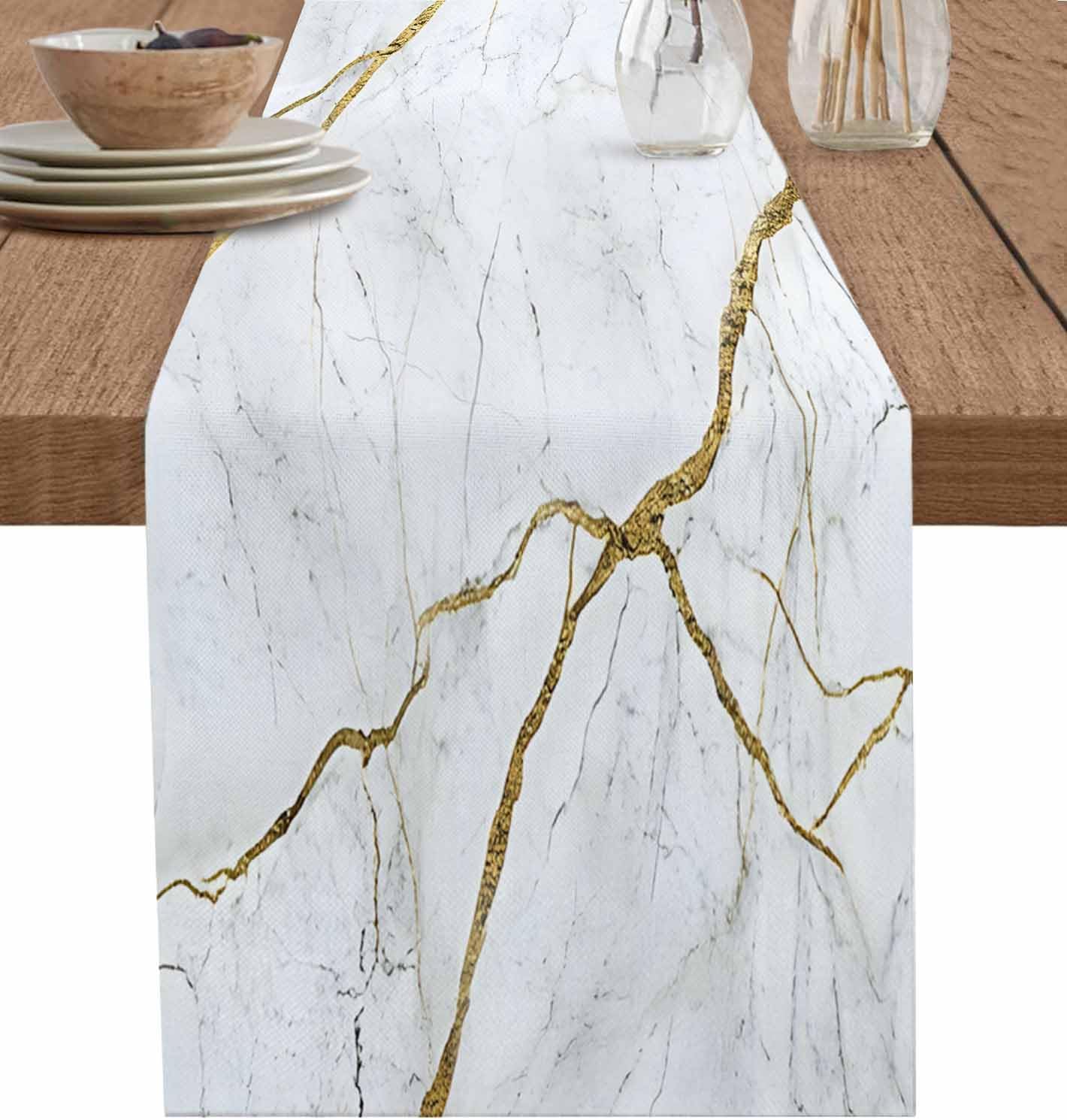 Western Farmhouse Table Runner 72 Inch Long Dresser Scarves Primitive Rustic Cotton Linen Tablerunners Country Retro Texas Star Dining Kitchen Burlap Table Setting Decor for Party Holiday, 14"x72"