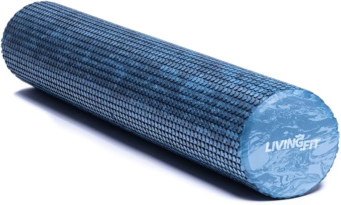 Living.Fit Foam Roller - High Density Closed Cell EVA, Firm, Round Foam Roller for Warm Up, Cool Down and Exercise