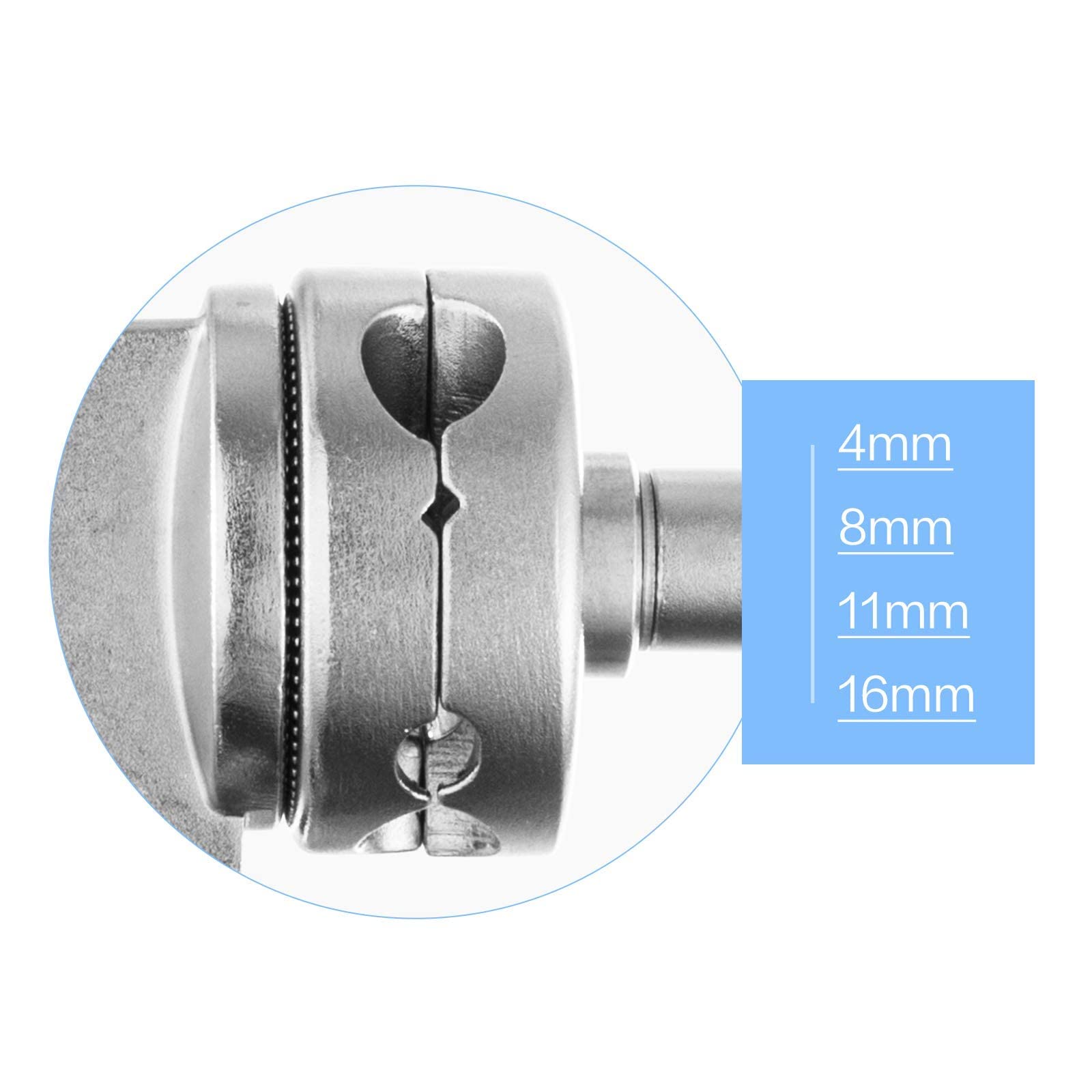 Selens Swivel Grip Head Griffkopf für C Ständer Lichtstativ Auslegerarm Boom Arm Fotografie, Schwerlast Rostfreier Stahl Griff Kopf Halter Adapter mit 4/7/11/15mm Schraubloch für C-Stand Light Stand