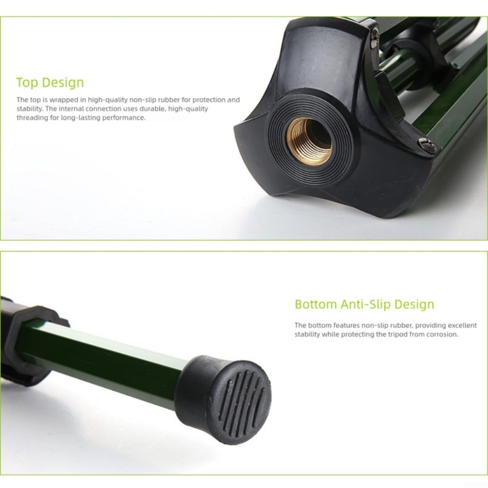 Robuster 360-Grad-Gartensprinkler, grüner Stativständer aus Aluminiumlegierung mit verstellbarer Höhe für Landwirtschaft