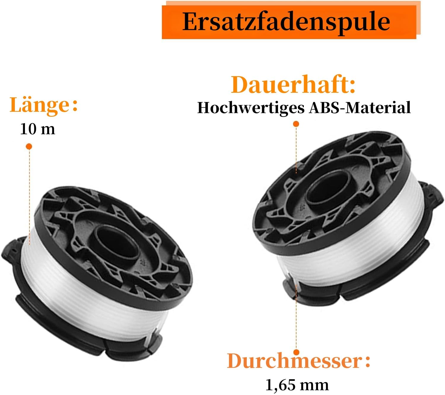 HEINTON 8 Stuks A6481 A6485 Spoelen met Sproeikop voor Black Decker Reflex Strimmer ST5530-GB GLC3630L20-GB STC1820PC-GB BESTA530-GB BESTA525-GB