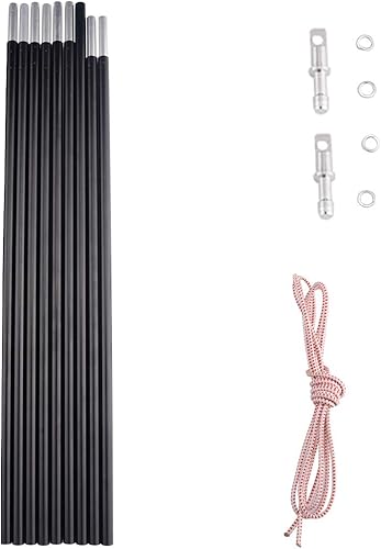 Reemplazo de postes de aluminio para tienda, se adapta tanto a extremos femeninos como masculinos, kit de reparación ligero de poste de tienda,