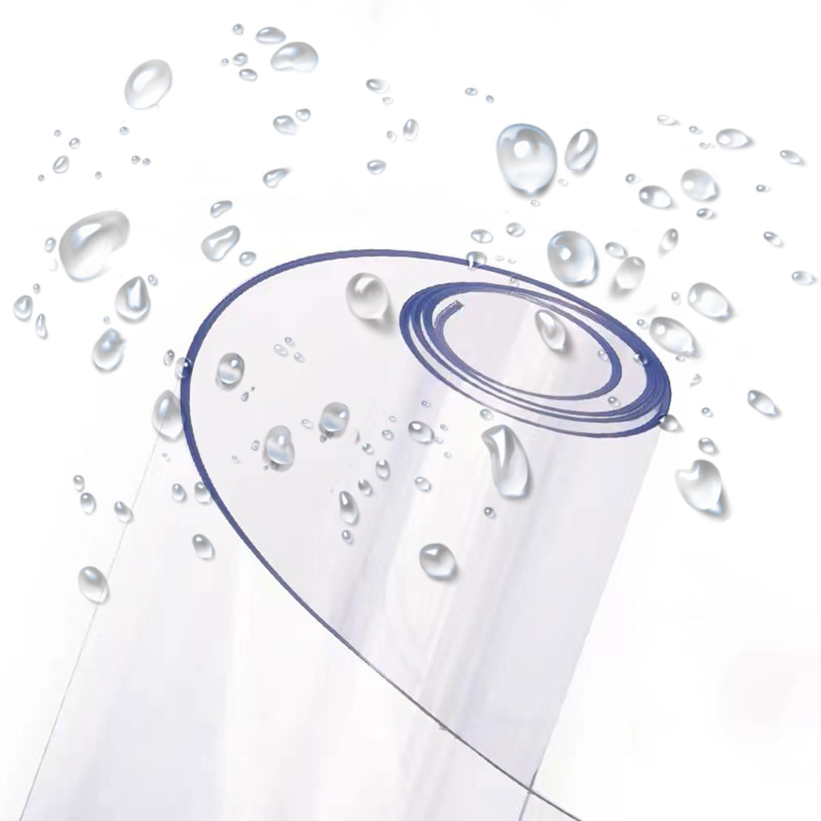 RUANLOV Nappe en PVC Transparent Film De Protection, 1.5mm Nappe AntidéRapante en Vinyle ImperméAble Et Souple, Tapis Anti-Chaud Nappes Transparentes, pour Le Jardin, La Salle à Manger (F 90x160cm)