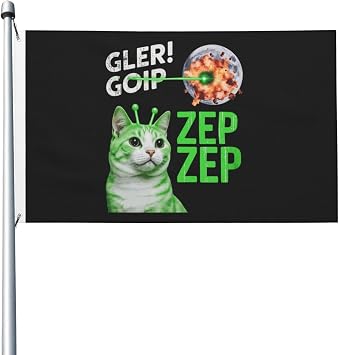 علم Gler Goip Zep Zep للغرفة، أعلام مخصصة مزدوجة الجوانب للمراهقين للشاطئ 3x5 قدم، نسيج Gler Goip Zep Zep للفصل الدراسي