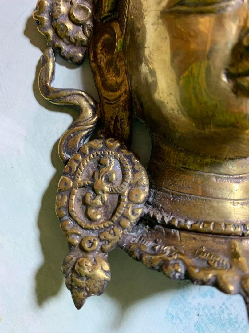 仏像 大日如来 頭部壁掛け 真鍮 【公式通販】