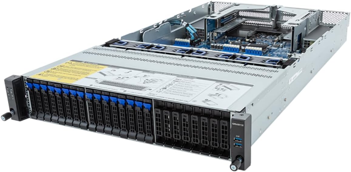 Rack Server Barebone R283-Z92 rev. AAD1 2U AMD EPYC 9004, Dual CPU, 3X M.2, 24x DIMM Slots, 16x SATA/SAS Bays