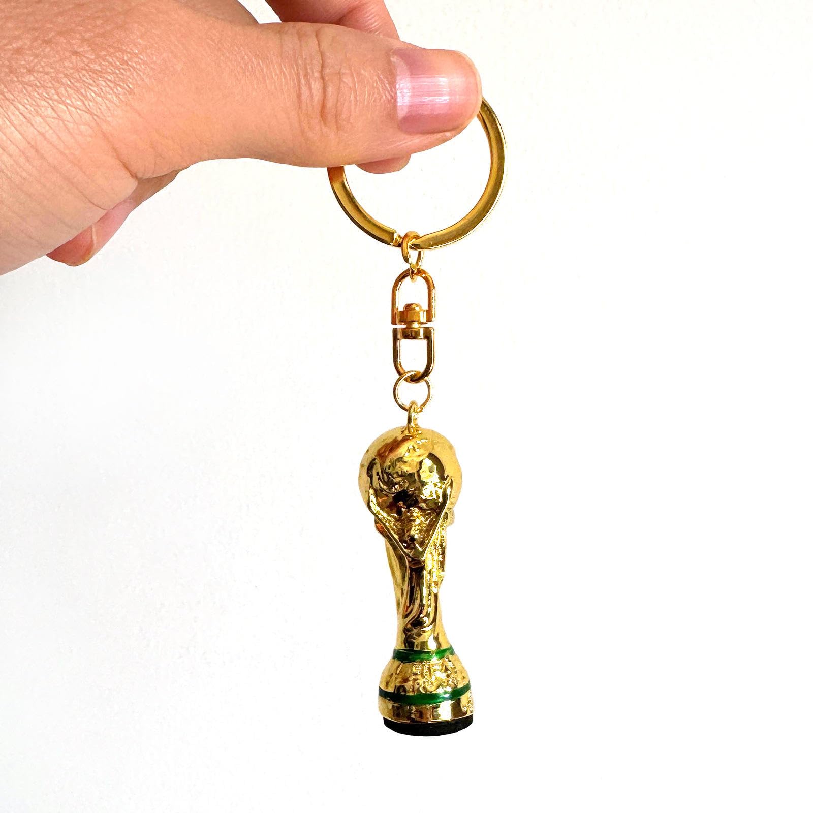 Football Soccer Keychain Set with World Cup Trophy and Ball, Souvenir Keyring, Gift Set of 2 Pieces, Limited Edition 2026 Bag Charms HumbleCharms — view 5