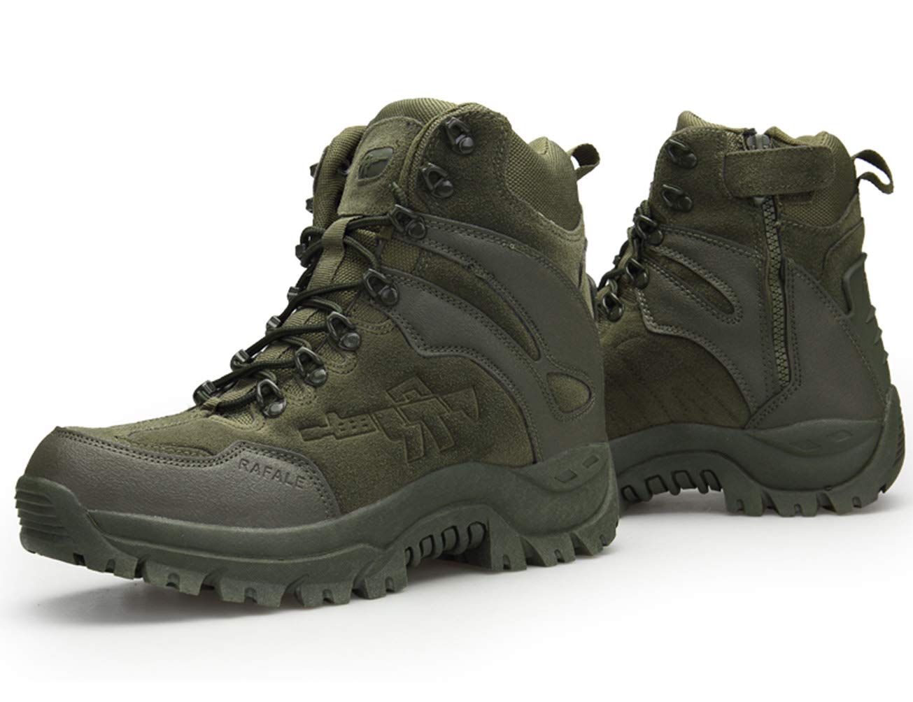 Bottines de Chasse pour Homme, Hautes à Lacets, de Combat, Militaires, randonnée,Les explorations dans la Jungle, adaptées sur Tous Types de Terrain
