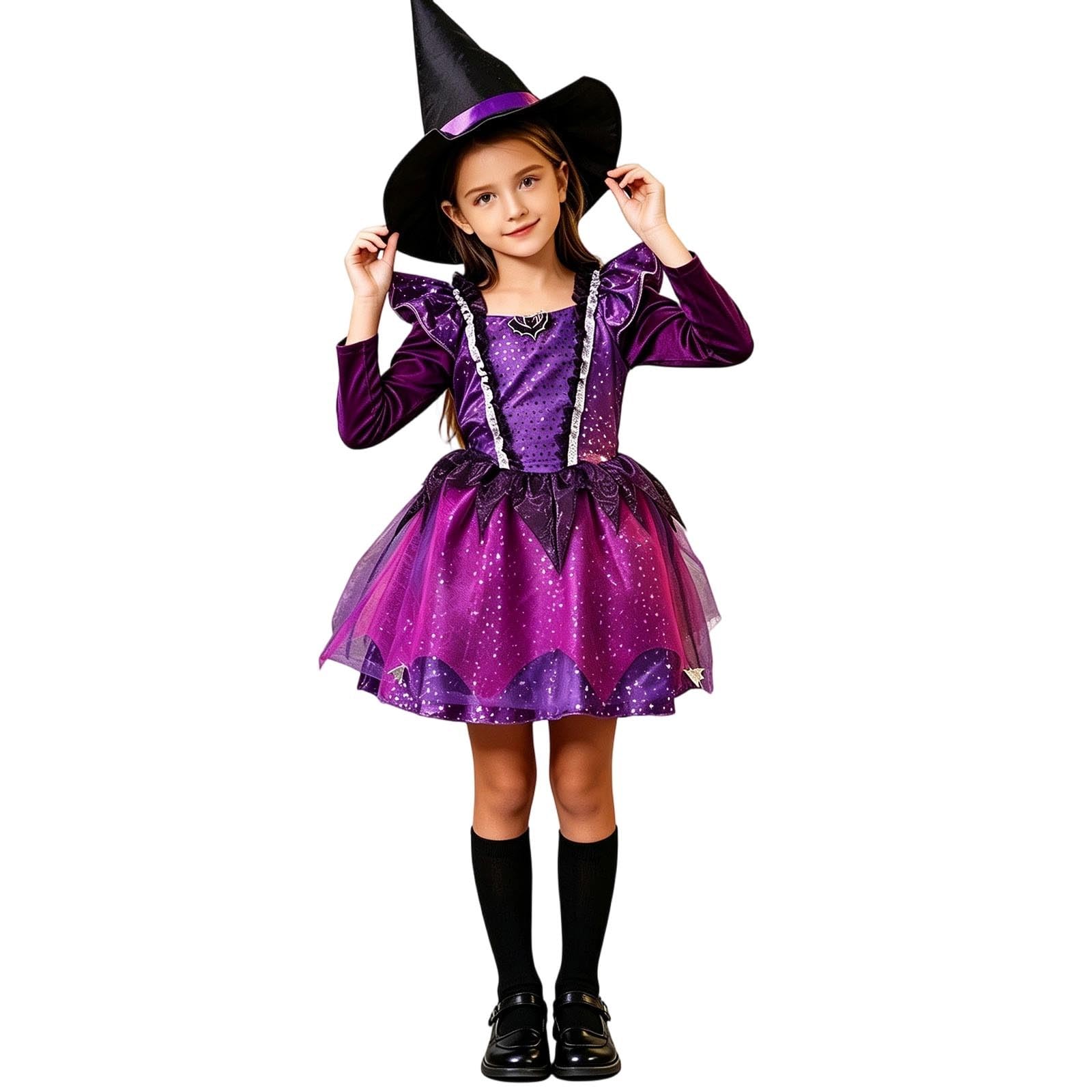 Verkleidung Mädchen Hexenkostüm Gruselig Geisterkostüm Kostüme Kinder Dämon Kostüm Halloween Karneval Zauberer Teenager Vampir Grusel Hexe Kleinkind Fasching Gruselige Faschingskostüme