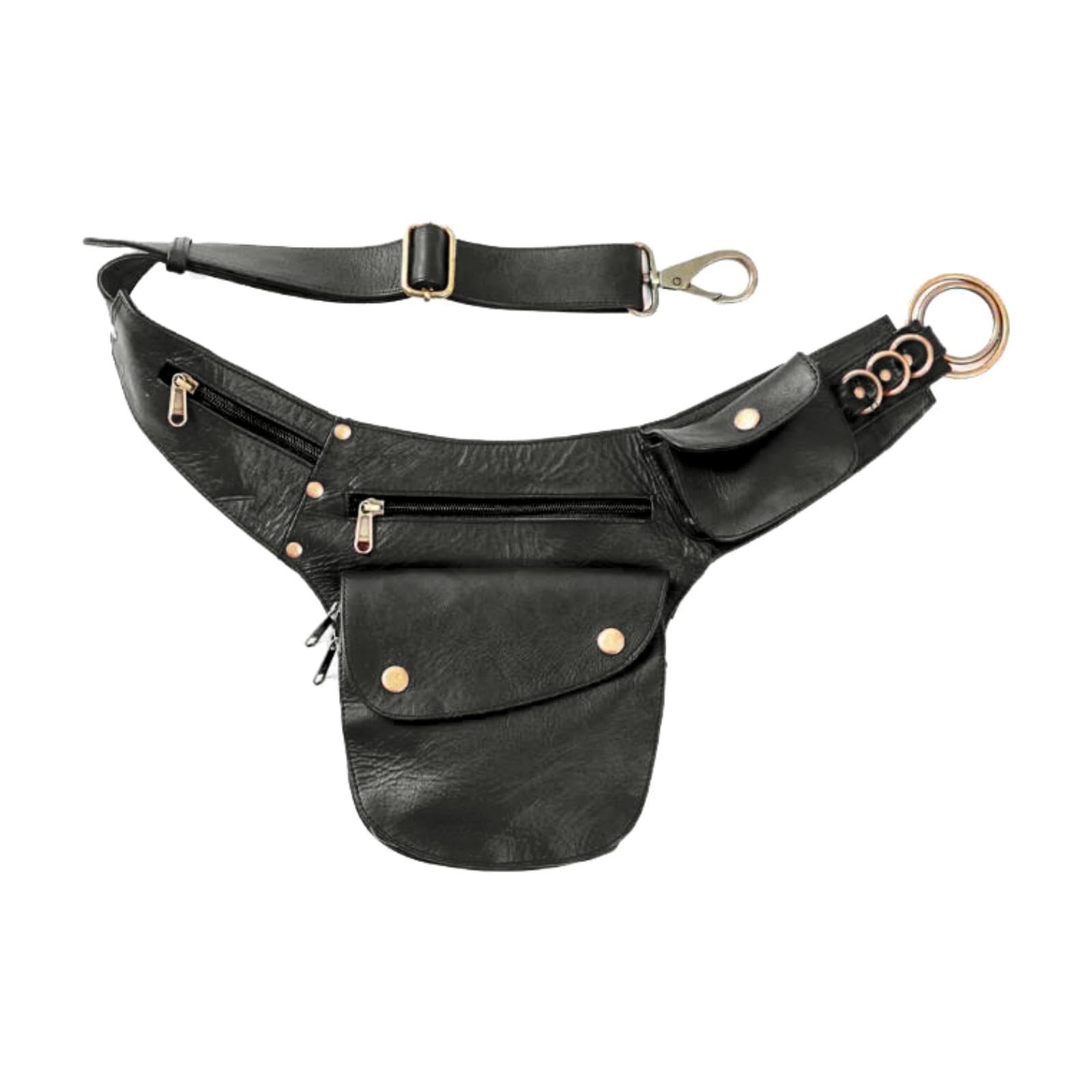 nivaa Belt Pouch Bag Vintage Style Crossbody Bag for Women Halloween Travel Black-picture-46
