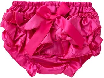 DELEY Culottes Froufrous Pour Bébé Fille - Bloomers En Satin Pour Robes - Tour De Taille Réglable 32-62cm