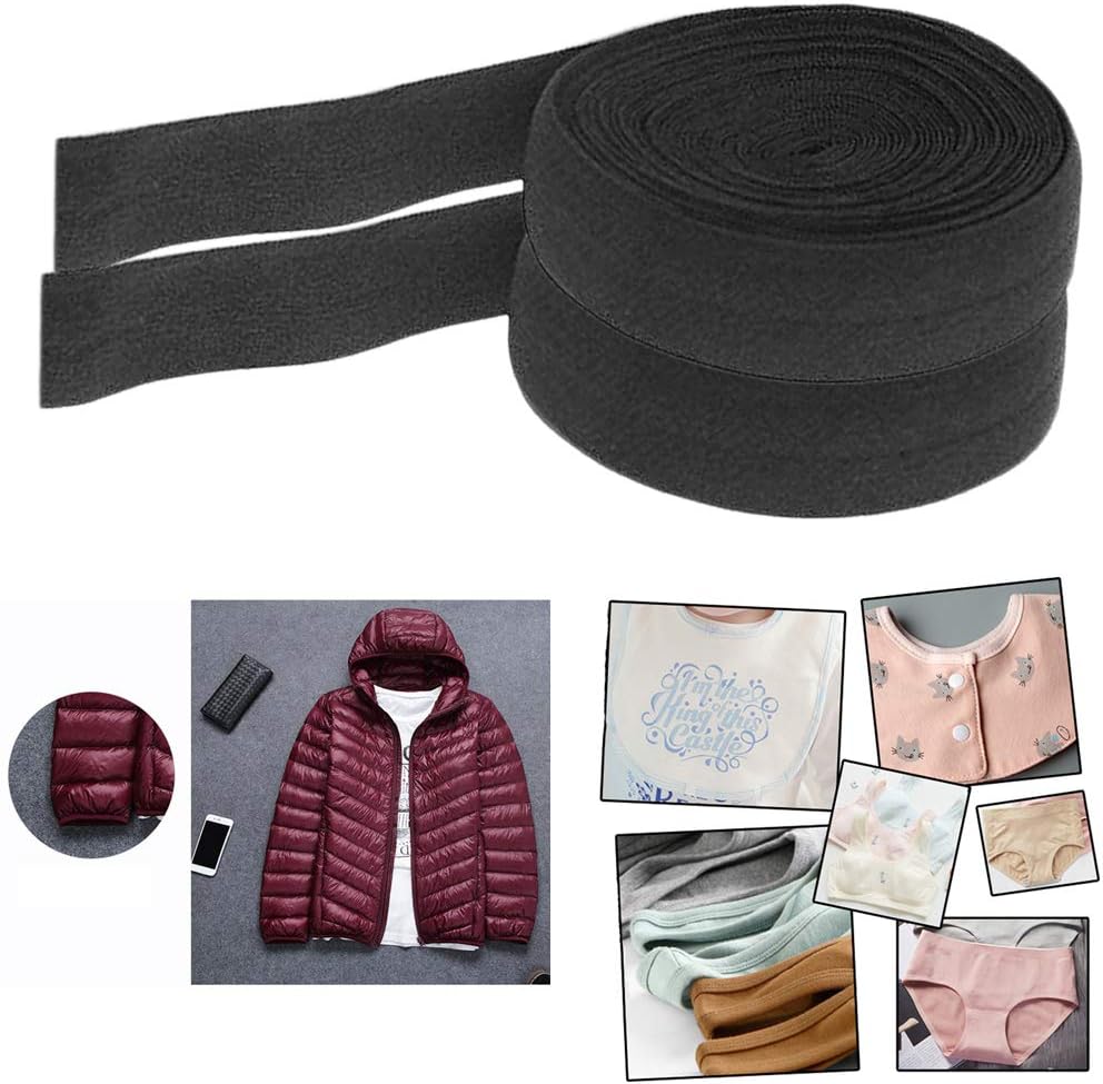 2X 2cm Elastic Flat Bias Binding Tape Craft Clothing Sewing Braided Rope