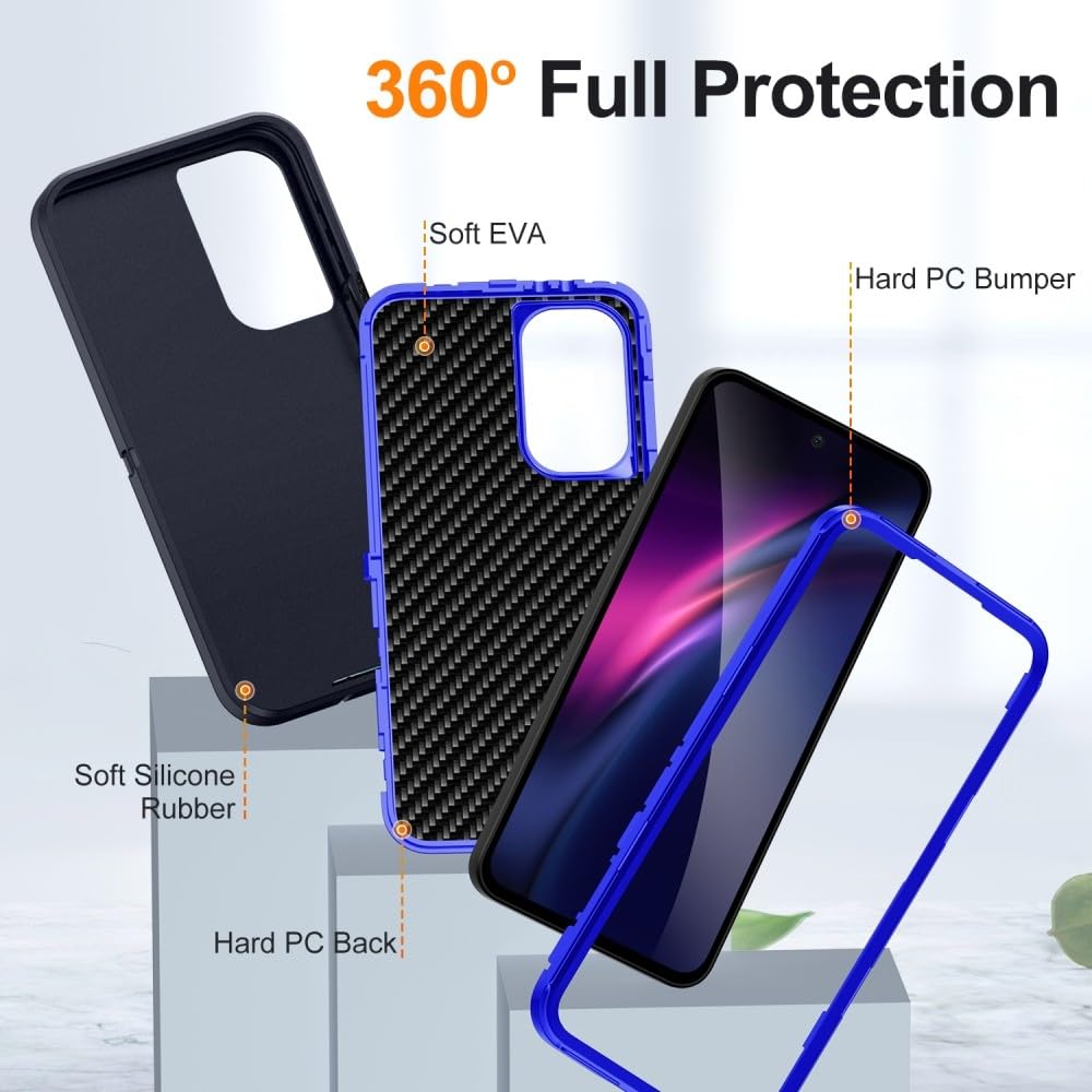 Generic Compatible avec Samsung Galaxy A15 4/5G (couleur : noir plus noir) coque arrière rigide en silicone double couche