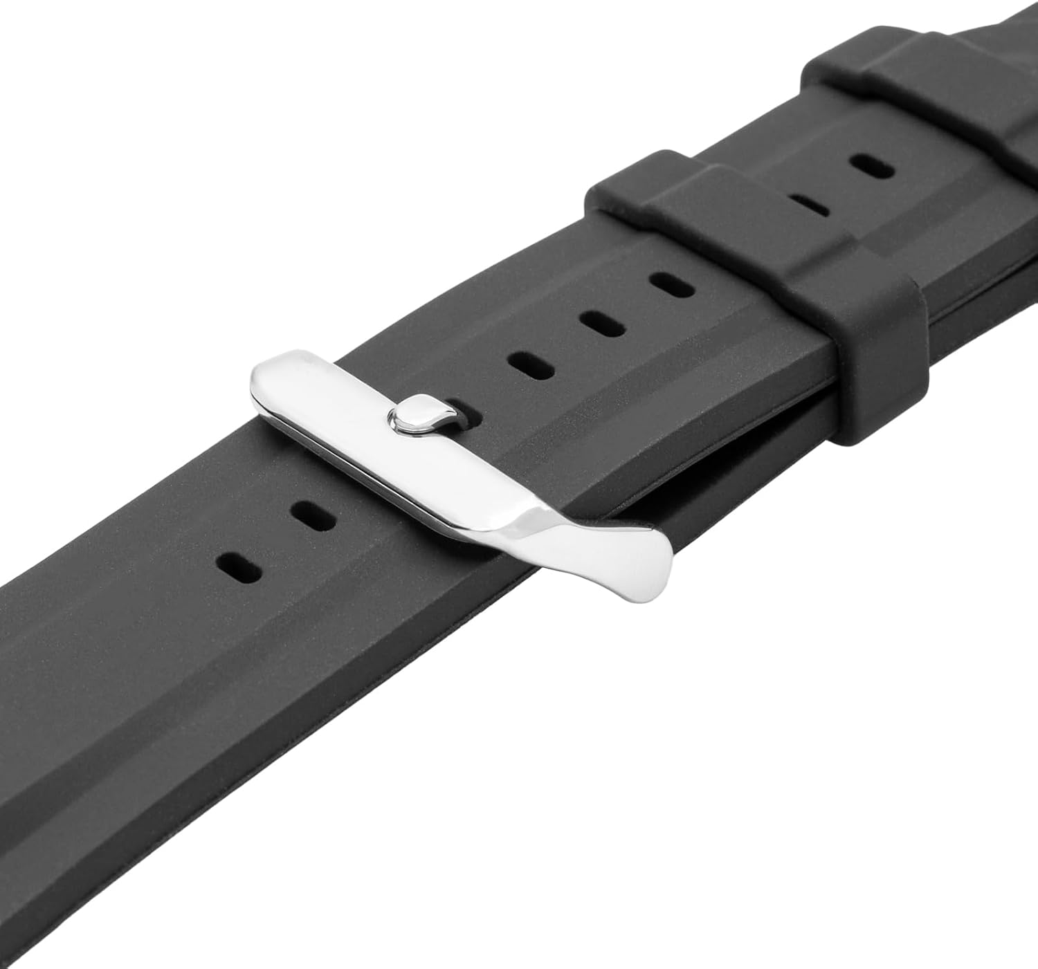 [kurefa-] crepha Watch Strap 24 mm Silicone Spring Bar Tool with Black Si – 16