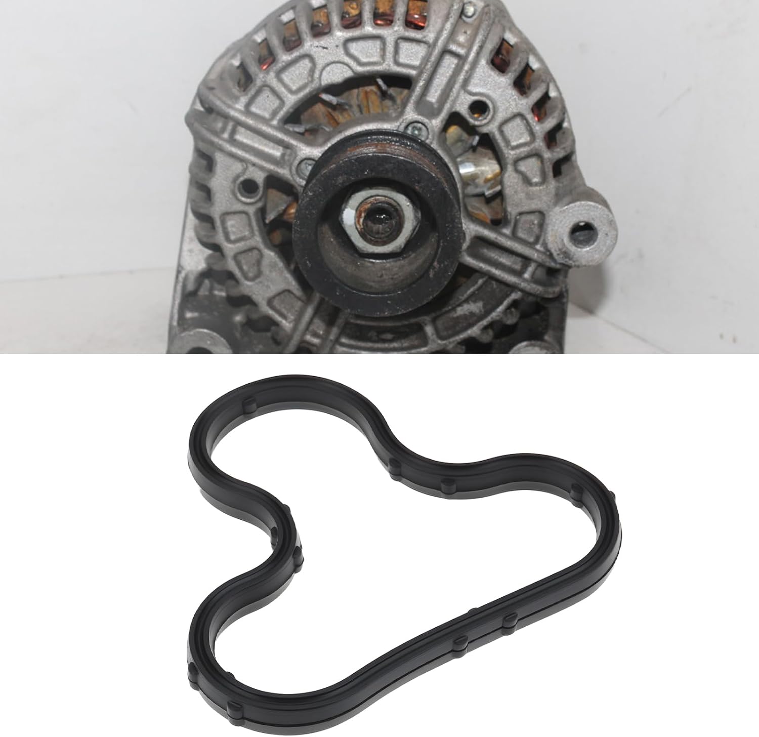 2X Alternator Bracket Rubber Seal Gasket 12317507807 5902425079386 Compatible with BMW N62 E60 E61 E65