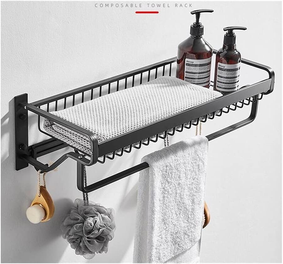 Towel Rails, Towel Rack Towel Rack Nail or Nail Towel Rack Shelf Bathroom Alumibathroom Shelf Accessories, Wall Mounted Towel Towel Storage Bathroom Hardware