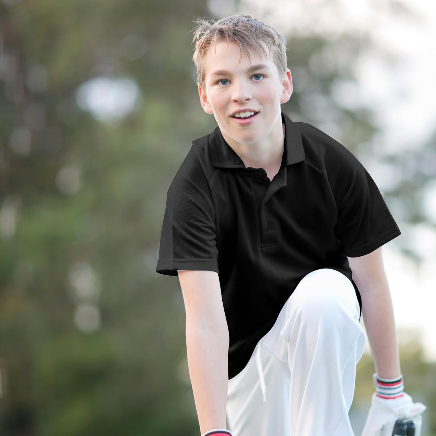 3 Pack Boys Youth Kids Polo Shirt Mesh Athletic Quick Dry Short Sleeve Golf Shirt Moisture Wicking Active Tops(Age 5-16) - Image 6