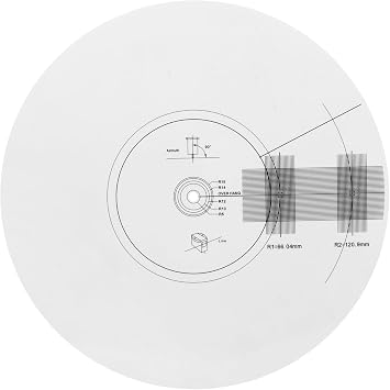 Turntable Cartridge Alignment Protractor Mat, 12 Acrylic Vinyl Record Mat | Anti-Slip LP Vinyl Record Pickup Calibration Plate for Turntable Accessories