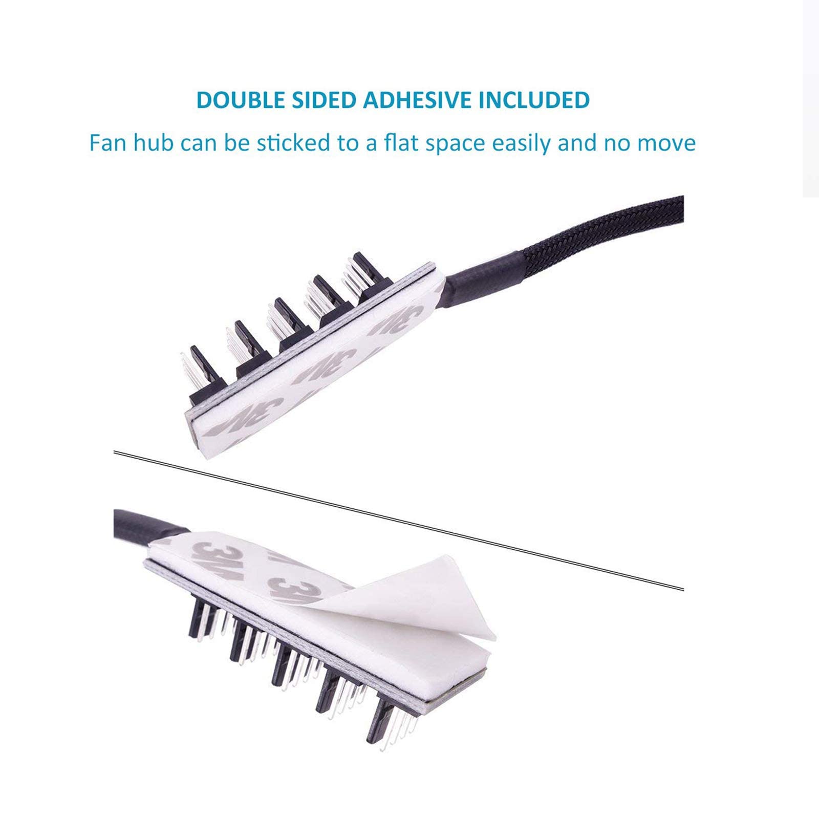 GeekerChip 4 pin PWM Fan Hub,CPU/Case Fan Splitter Cavo-1 Femmina e 5 Porte con 4 Pin,per ventole di Raffreddamento del Computer