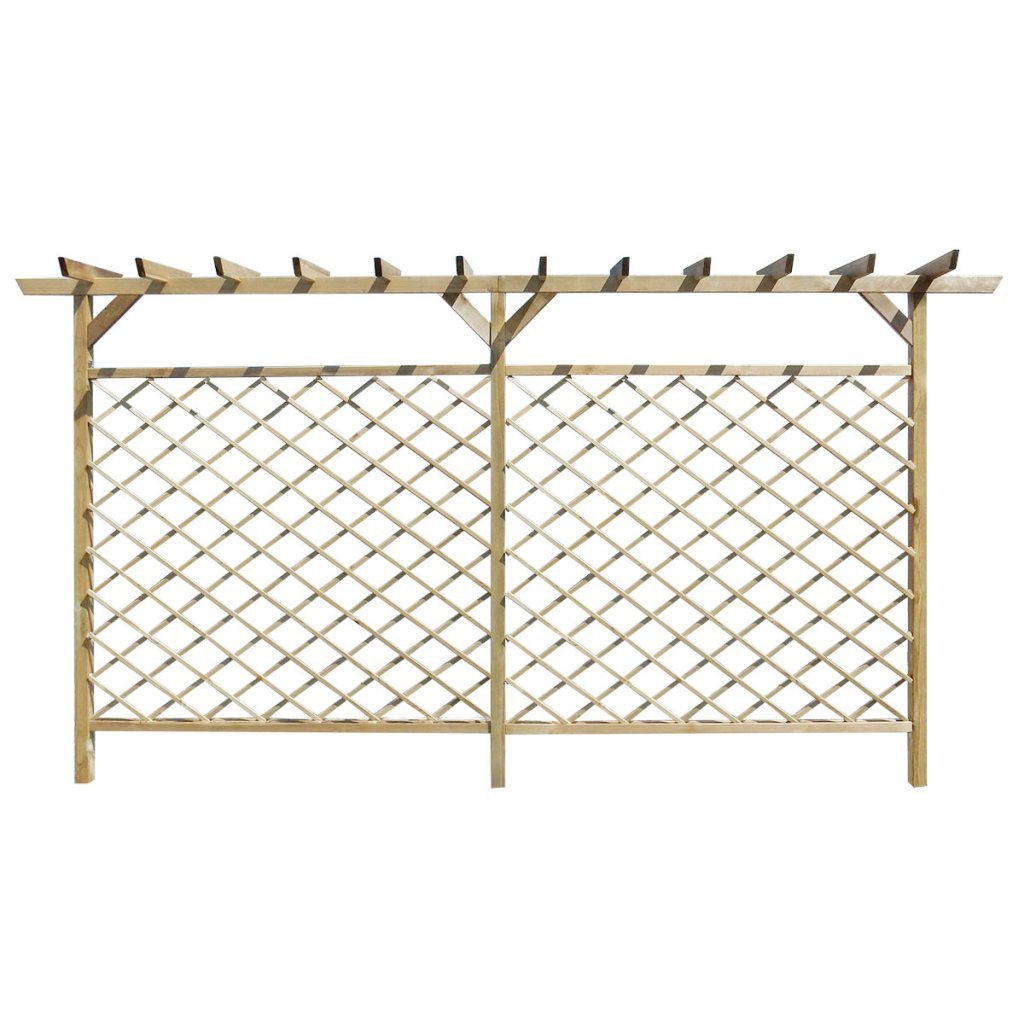 Ogrodzenie kratkowe, pergola, drewniana drabina dla kotów, kratka dla roślin pnących, róże z górną częścią pergoli, 161 x 144 cm