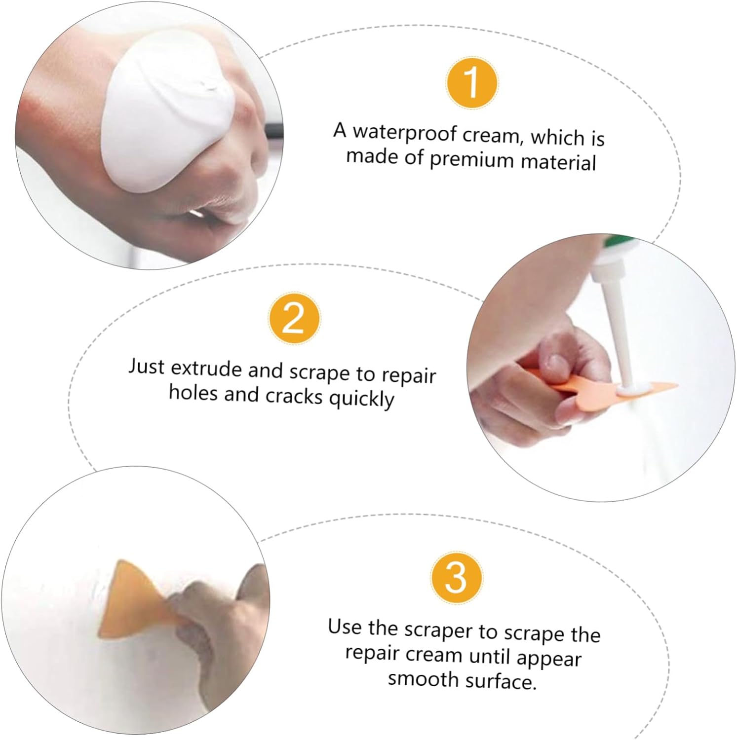 Safe Mend Wall Repair 2 Sets Repair Crack Repair Agent Wall Repair Scraper Wall Renovation Cream Self Adhesive Repair Paste Mending Ointment Wall Repair Paste with Scraper Set(Green,15.7X3CM)
