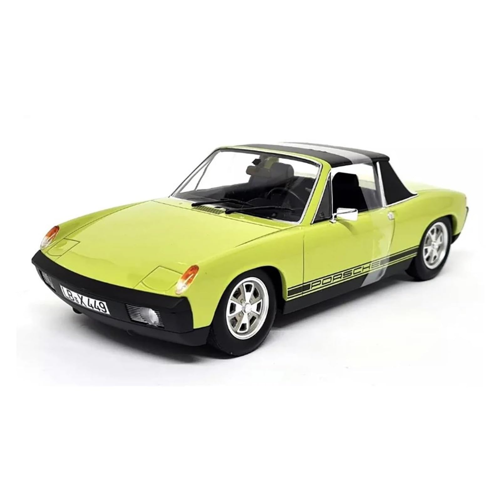 Metallo Scala Replica 1 18 per Volkswagen Porsche 914 Cyan Classic Sports Car Model Home Decor Collection Hobby Veicoli Giochi Set