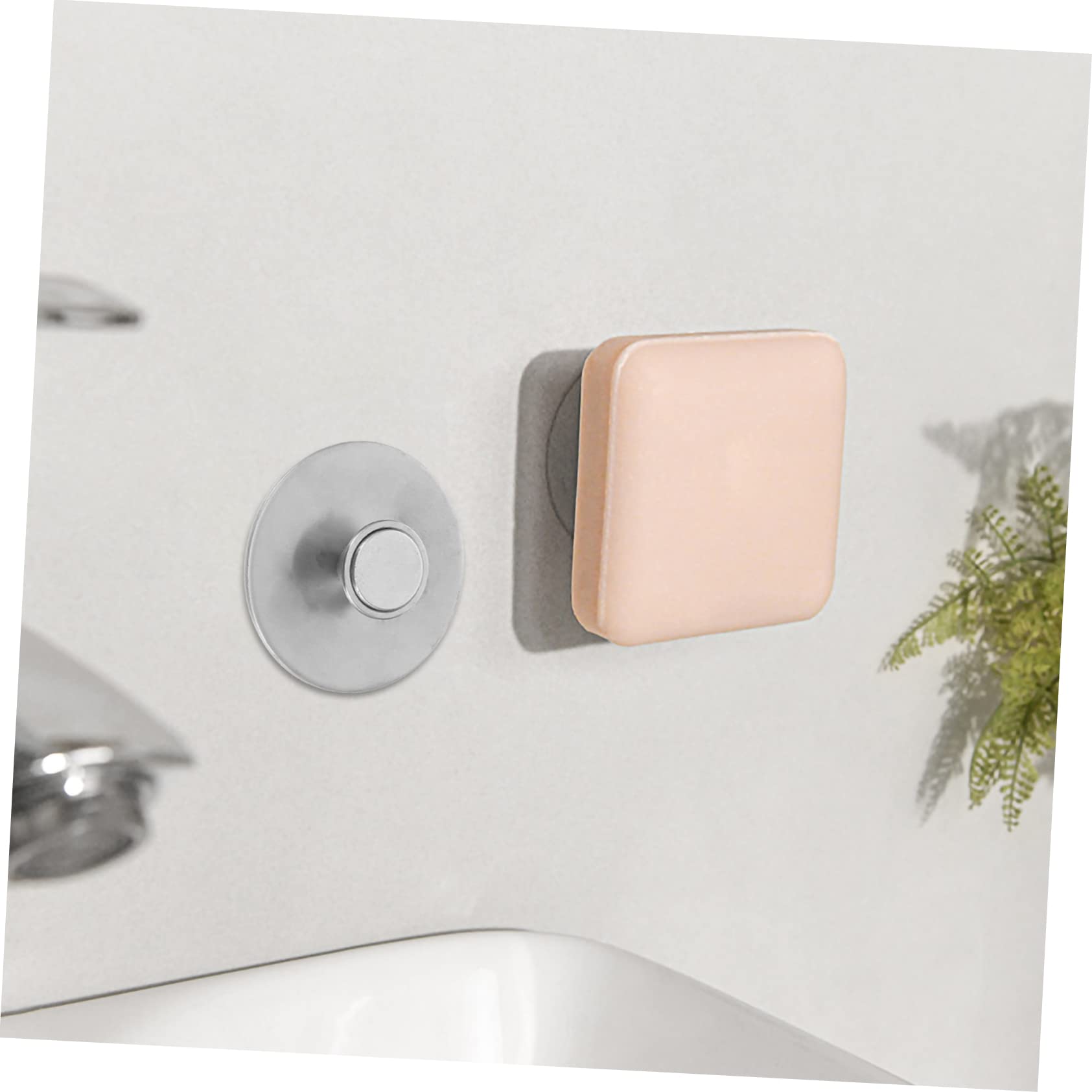 VILLCASE 5 Pezzi portasapone magnetico senza contatto doccia cremagliera parete montato Porta sapone magnetico organizer per sapone da bagno gancio magnetico per sapone Acciaio inossidabile