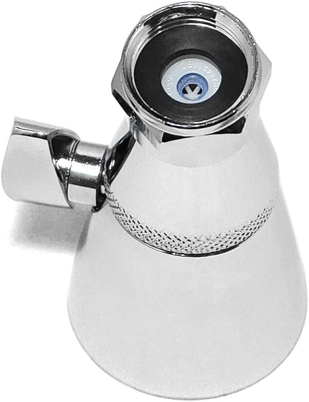 Shower Head Solid Brass Construction with Spray Side Controller, 1-3/4 Inch Face