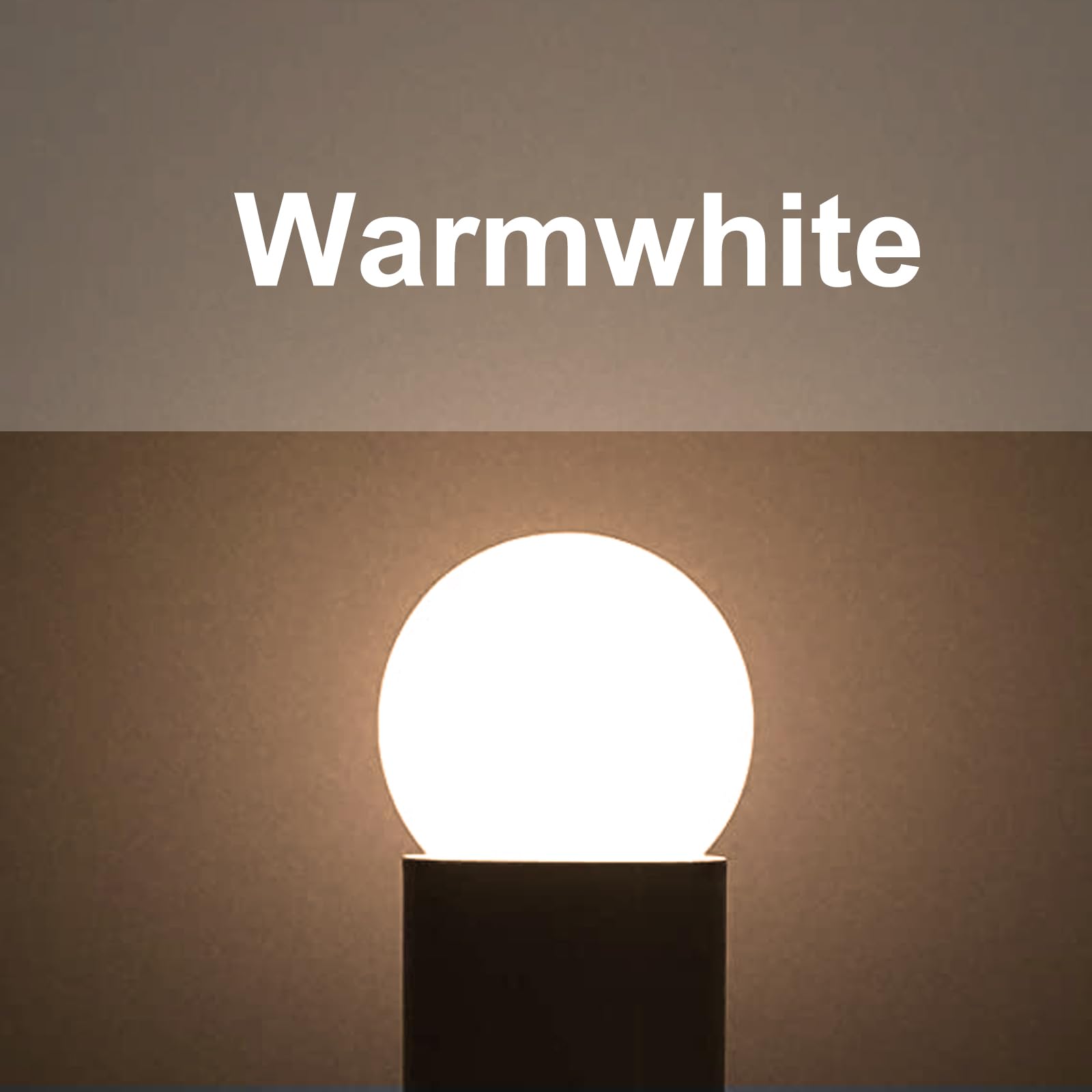40 lampadine a LED E27, luce bianca calda, 1 W, G45, piccole lampadine, 1 W, sostituisce lampadine da 5 Watt, 2700 K, per luci impermeabili, per feste e vacanze