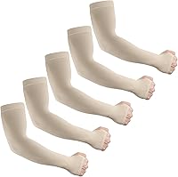 Vista 10 de Mangas de compresión de protección solar para hombres y mujeres, mangas de compresión para fútbol, golf y voleibol