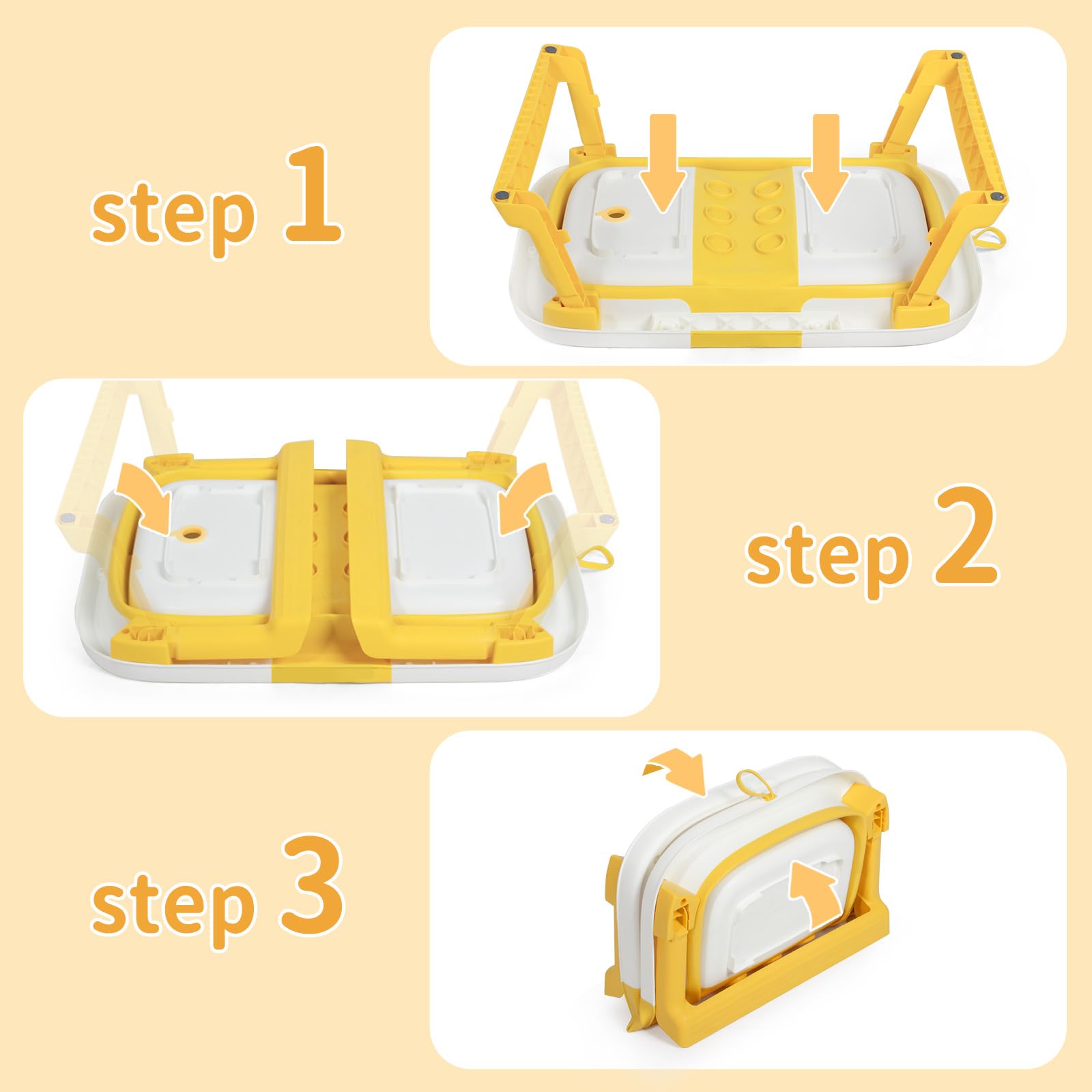 Leogreen Vaschetta Bagnetto Neonato,Vasca da Bagno Pieghevole con Tappetino da Bagno,Vaschetta per Bambini con Termometro Digitale da Viaggio e Vassoi, Essenziale per Neonati 0-36 mesi