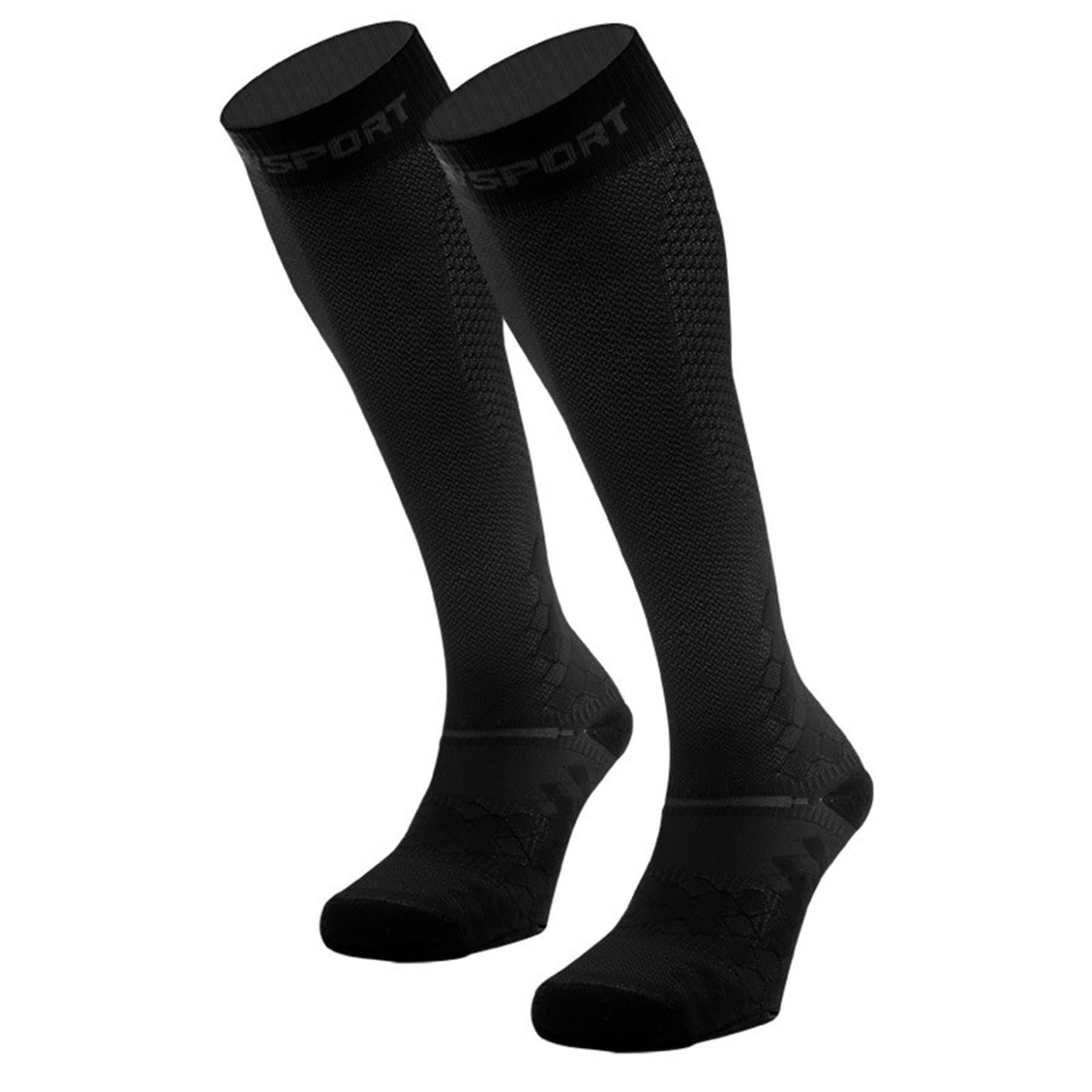 BV Sport Socke über das Kalb - 1 paar - verstärkte Ferse - Verstarkte zehen - Erholung - ohne Frotte - Trekking - Fine - Recovery evo