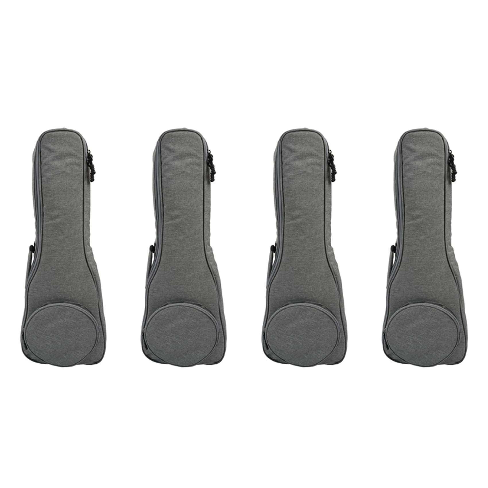 4X Morbida in Pelle da 23 Pollici per Ukulele Morbida da in con Tracolla per Ukulele Hawaii A Corde Grigio