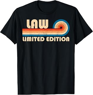 LAW Surname Retro Vintage 80s 90s Birthday Reunion T-Shirt