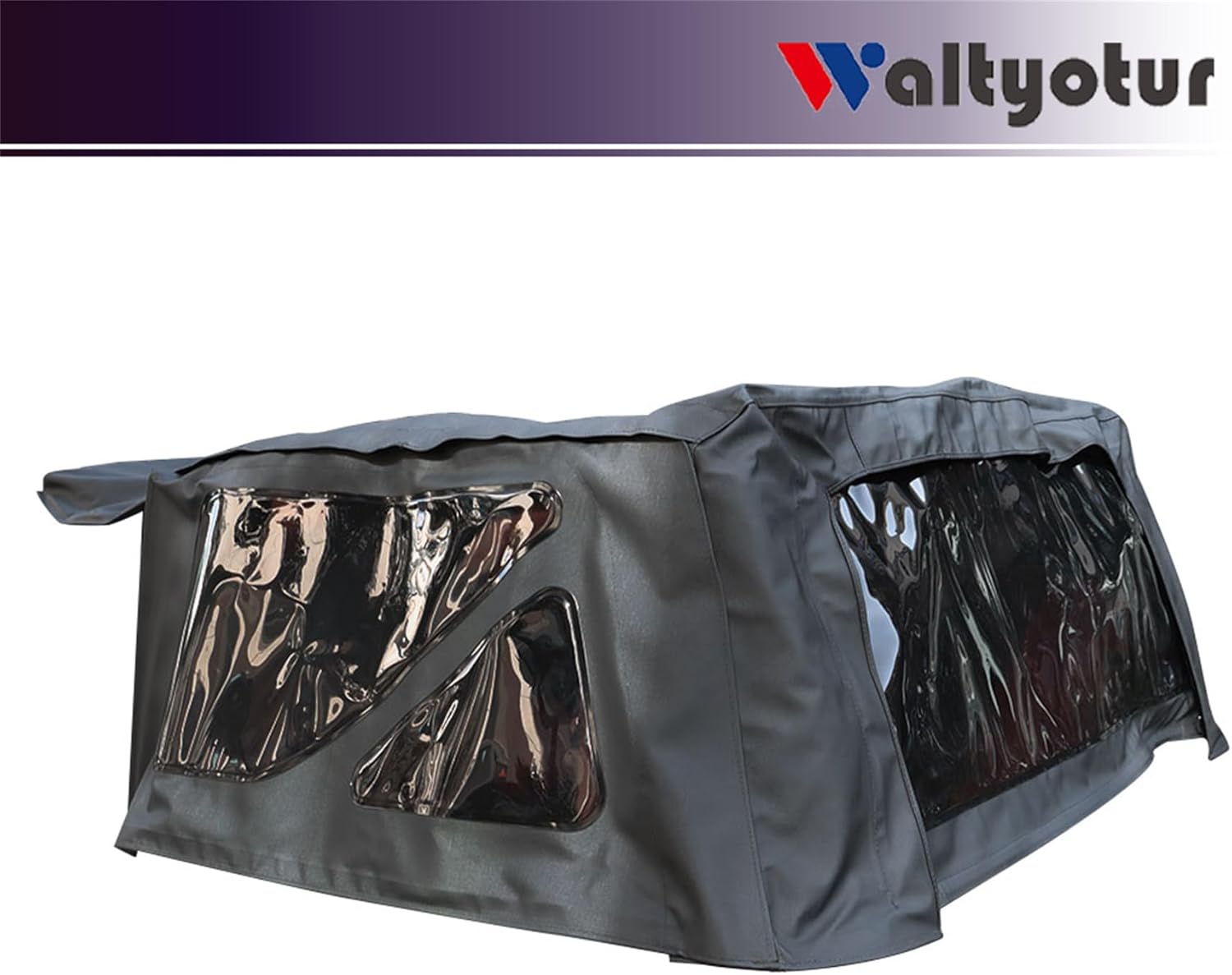 Black Diamond Soft Top with Tinted Rear and Side Windows Replacement for Wrangler JK 2 Door 2010-2017