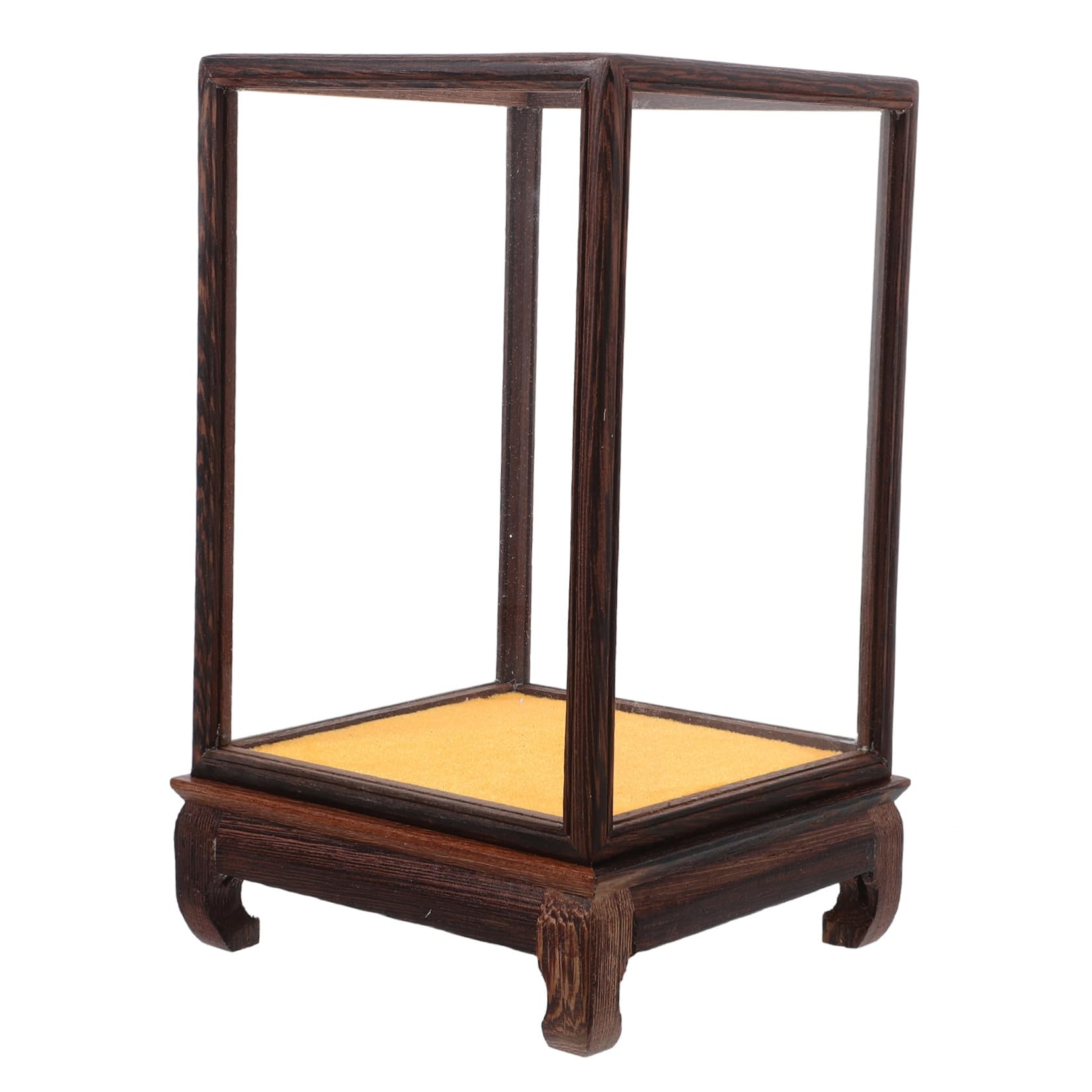 Ciieeo Vitrina Caja de Exhibición Transparente de Vidrio para Figuras y Adornos Organizador Decorativo para Buda y Coleccionables Adecuada para Salón y Entrada Tamaño 12X12X17 Cm Multifuncional