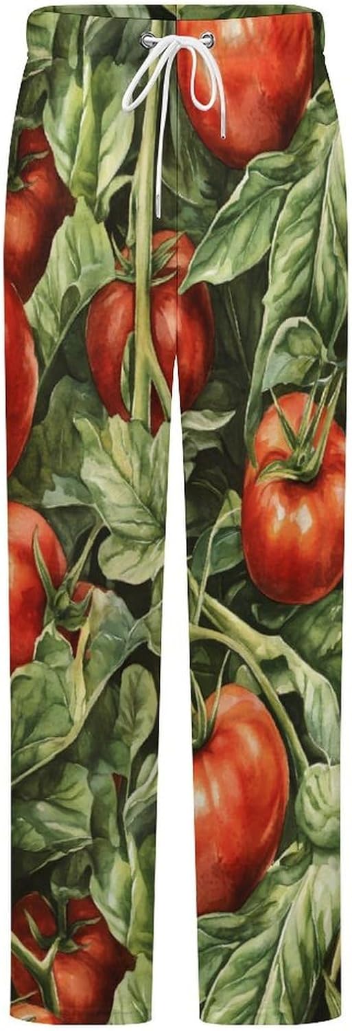 Fresh Tomatoes Flannel Pajama Pants Women Soft Fleece Sleep Pj Lounge Bottoms