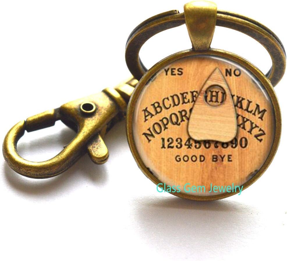 Ouija Board Keychain Ouija Board Key Ring Ouija Board Jewelry Antique Spirit Board Keychain Witch Spirit World Board Witchcraft,Q0299