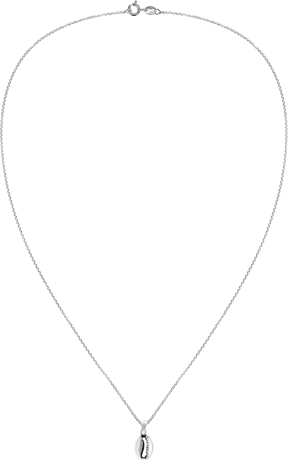 AeraVida Gorgeous Beach-Inspired Cowrie Shell .925 Sterling Silver Pendant Necklace - Image 4