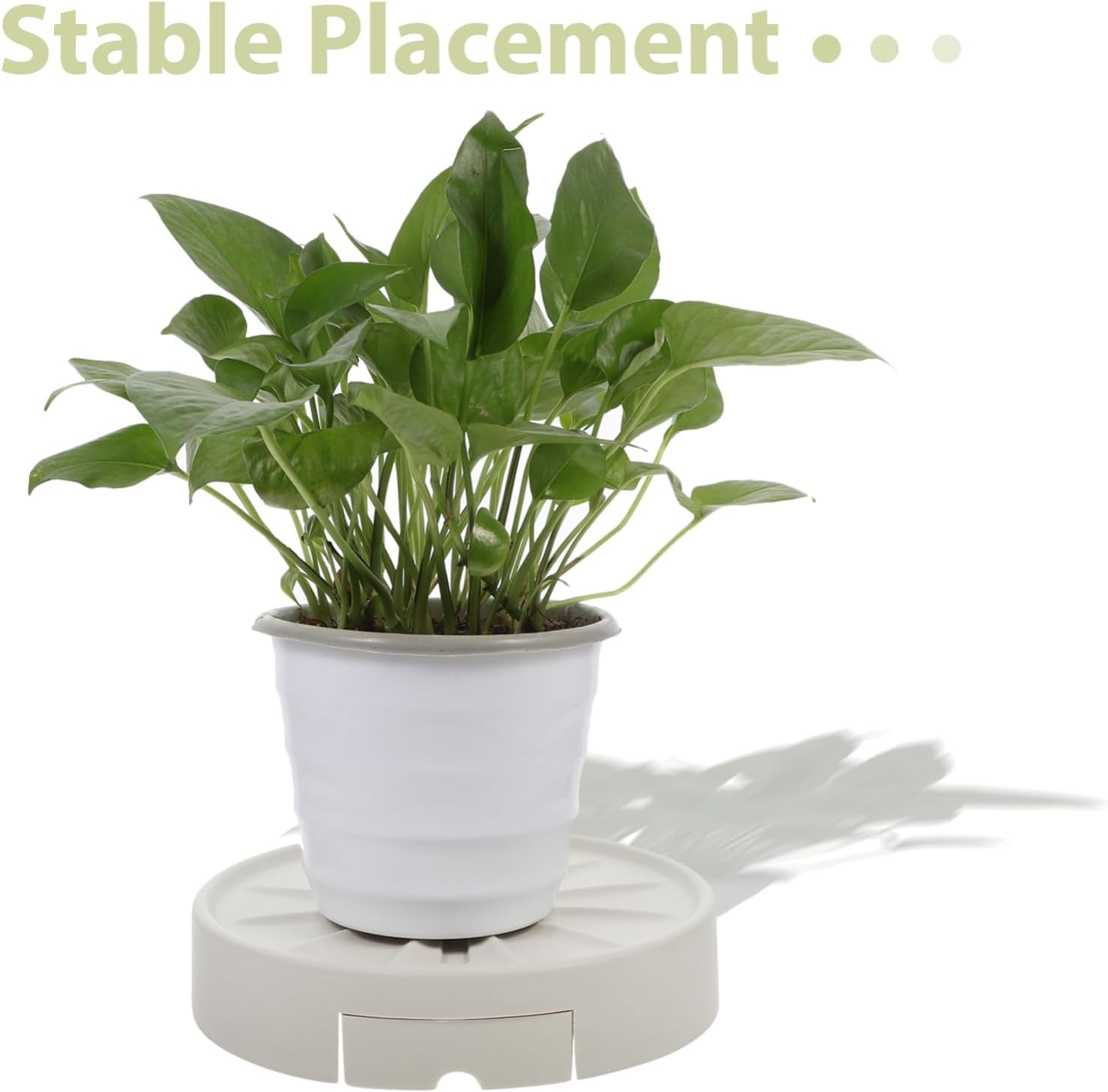 HANABASS 2pcs Rolling Flower Pot Tray Wheels Detachable Water Drawer for Easy Plant Care Round Planter Base for Indoor and Outdoor Use Diameter