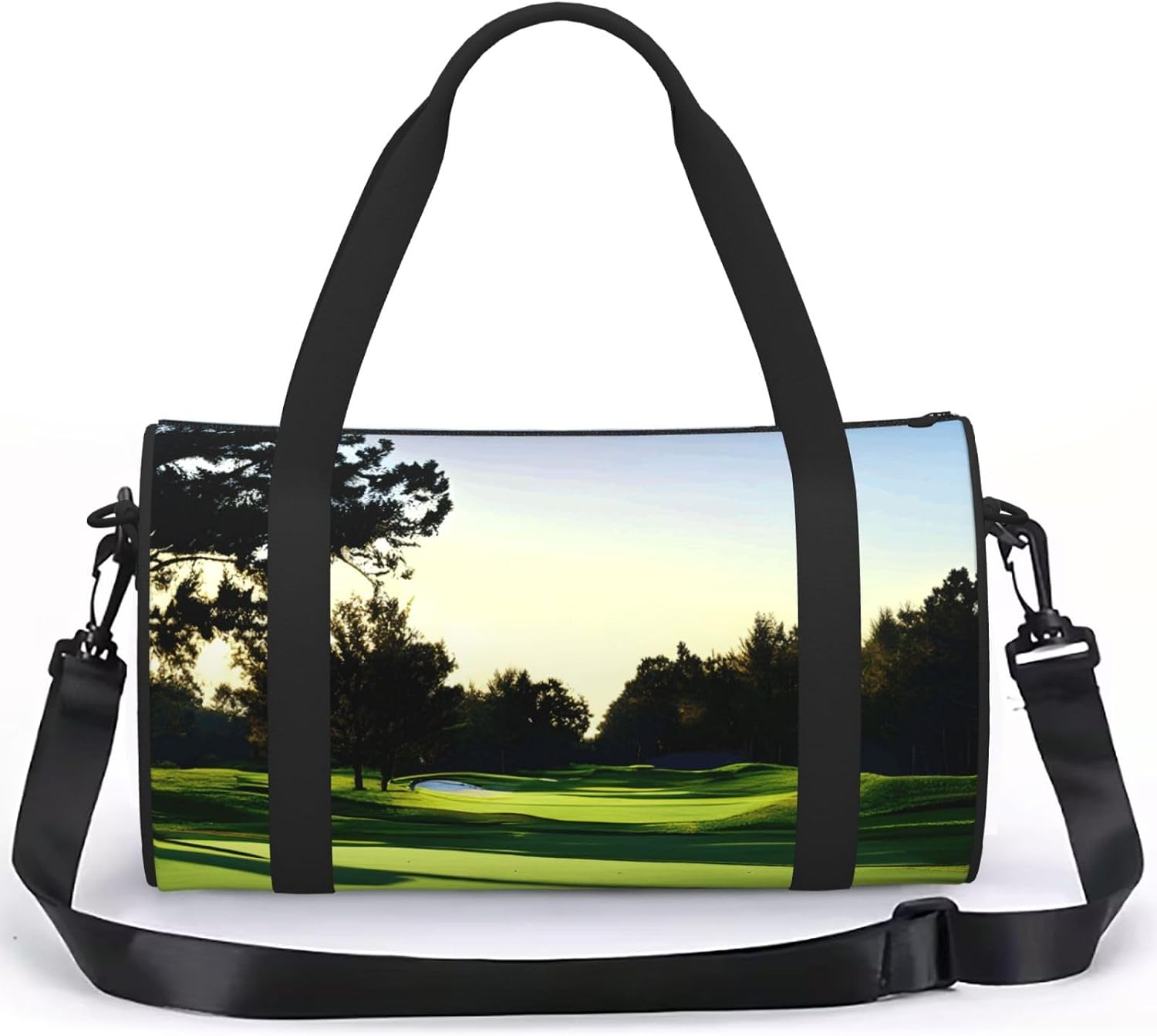Golf Course Print Sports Tote Bag Lightweight Water-Resistant Gym Backpack Travel Supplies
